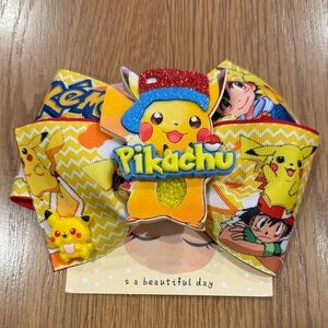 Pikachu Themed Hair Bow
